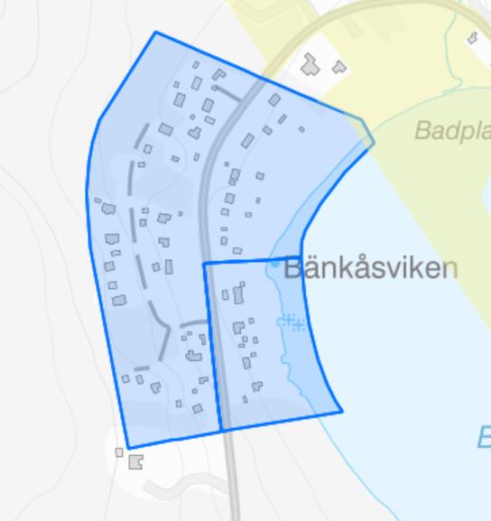 Karta över Bänkåsviken.