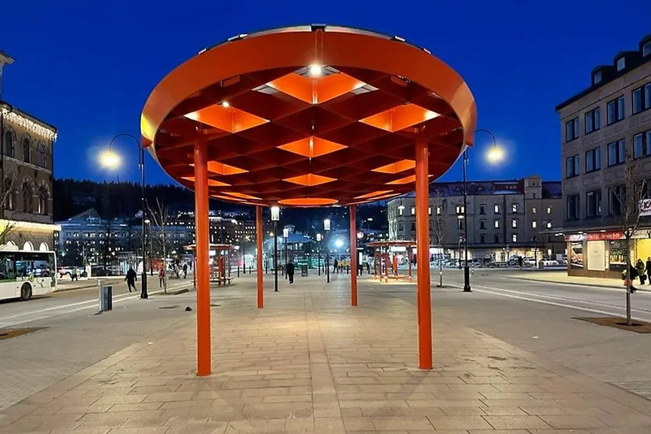 Hållplats Stenstan i Sundsvall.
