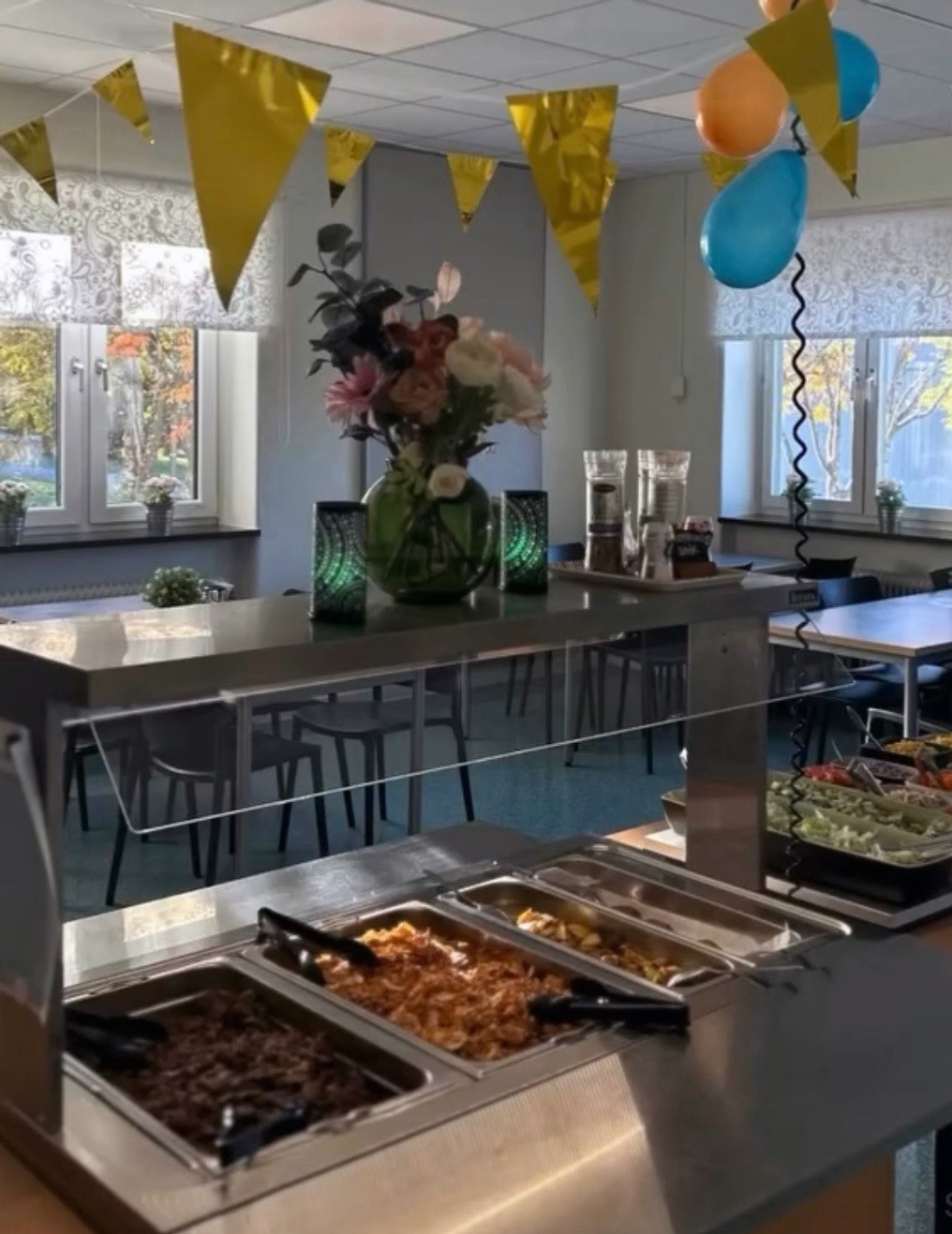 Matsalen på Stige skola i Sundsvall.