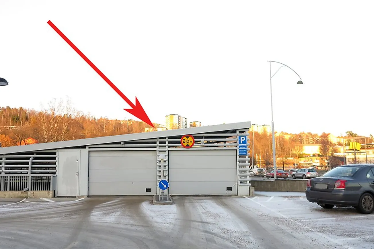 Parkeringshuset Magasinet (före detta P-däcket) i centrala Sundsvall.