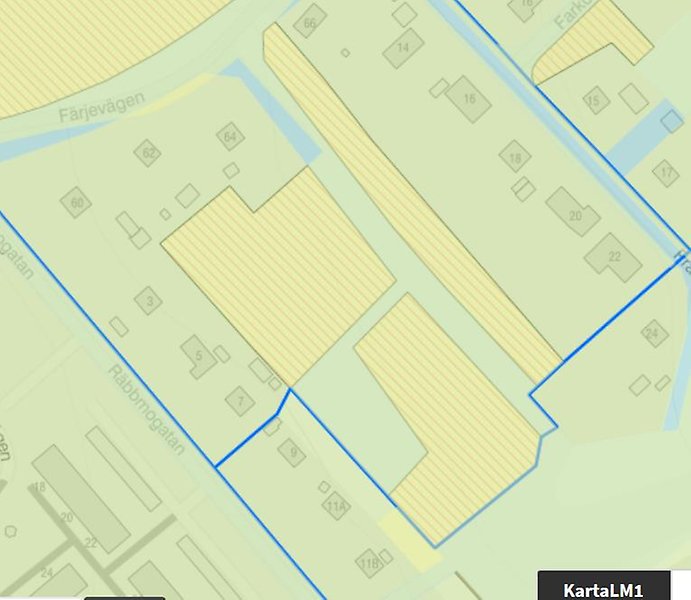 Karta över Färjevägen 2.