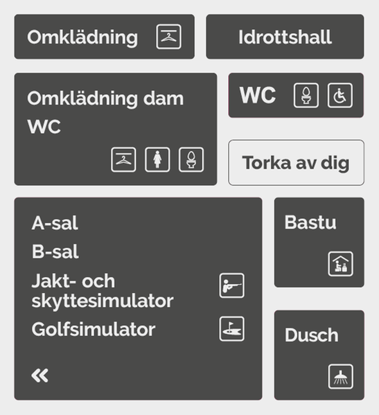 Exempelbild: Flera olika interiöra skyltar.