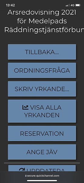Olika funktioner i gränssnittet.