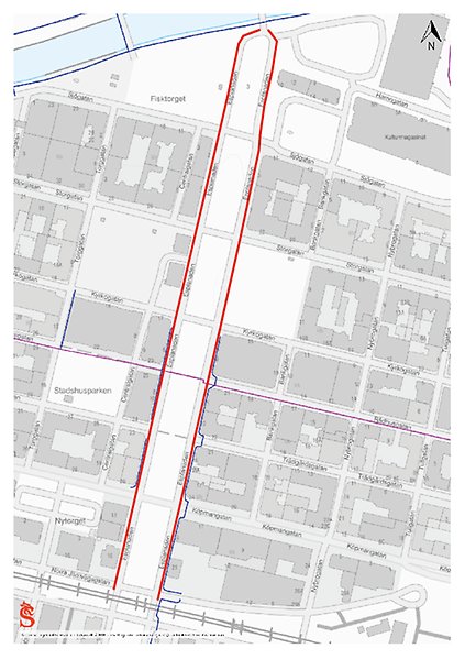 Gång- och cykelstråk längs Esplanaden